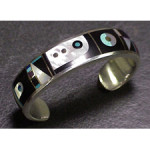 inlay silver bracelet