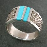 silver inlay ring