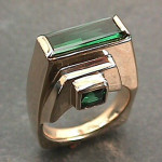 gold ring with tourmaline