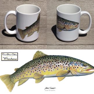 Large brown trout mug